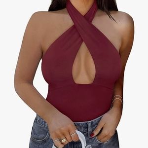 Halter top bodysuit